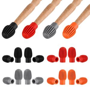 2pcs 4pcs drum mute silicone sleeve weaker silencer practice tips drumstick head rubber sleeve