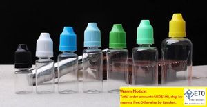 10ml PET Çocuk geçirmez E Sıvı Şişeler Uzun İnce Damlalı Uçlu 10 ml Ejuice iyi fiyatlı boş şişeler hızlı nakliye