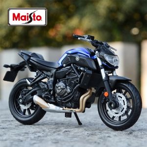 Aircraft Modle Maisto 1 18 MT07 Static Die Cast Vehicles Collectible Hobbies Motorcycle Model Toys 231109