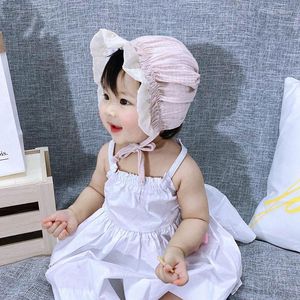 Şapkalar Prenses Bebek Bonnet Şapka Dantelli Kız Bebek Beanie Pamuk Doğdu POGRAHLAR SUNHAT H189D