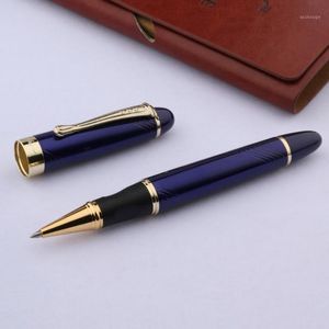 Ballpoint Pens Jinhao x450 Metal Ball Point Spiral Blue Stationery Office School поставляет золотые чернила роллеры