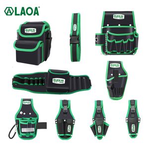 Tool Bag LAOA Multi-function Storage Bag Oxford Cloth Waist Pack Hardware Repair Tool Pocket Wrench Pliers Electrician Household Belt 230410