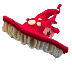 Parti Şapkaları Cadılar Bayramı Kötü Cadı Mantar Şapkası Cosplay Kostüm Aksesuarları İçin Örme Pograph Props Kızlar R7RF 230411