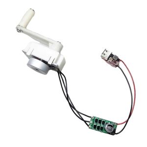 DIY El Krank Motor Dişli Jeneratör Kiti Hayatta Kalma Güç Bankası Acil USB Şarj Cihazı