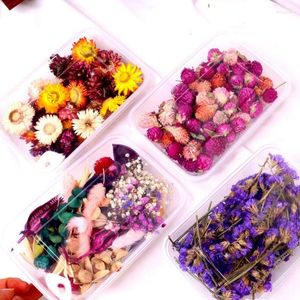 Dekoratif Çiçekler 1Box Kristal Epoksi Dolgu Kuru Çiçek Karışık Tırnak Eşyaları Süslemeleri Reçine Dolgu Malzeme El Sanatları Sanat Takı Yapımı DIY