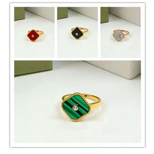 % 100 gümüş vintage klasik cleef küme halkaları dört yapraklı yonca mücevher kadın yüzük moda tasarımcısı yüzüğü doğal kabuk çiçek parmak yüzüğü turkuaz bant yüzük hediye