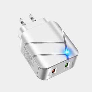 USB Duvar Fişi Şarj Başkanı ABD AB Gauge Avrupa Gösterge Cep Telefon Adaptörü Akıllı Çift Bağlantı Noktası USB Hızlı Şarj Aletleri