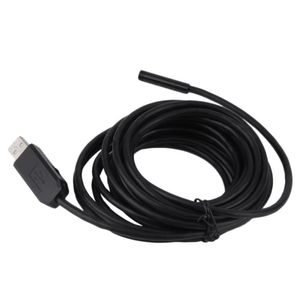 Freeshipping IP67 Su Geçirmez 5m USB Endoskop İnceleme Kamerası 6 Beyaz LEDS 1/9 CMOS 7mm Lens Borescope Snake Tüp Kamerası P2P Ovrad