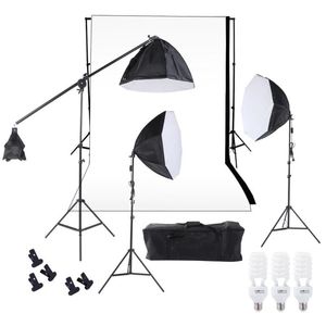 Photography Studio Aydınlatma Kiti Softbox Fotoğraf Stüdyosu Video Ekipman Zemin Direktörü Işık Stand Stand Bag Taşıyor XISWB