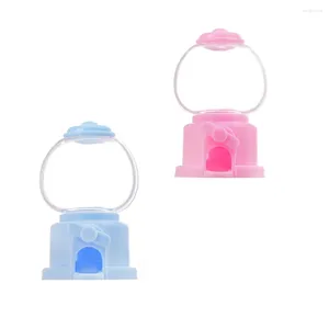 Depolama Şişeleri 6 PCS Yaratıcı Çocuk Oyuncakları Mini Plastik Kaplar Makine Bebek Pamuk Şeker Dispenser Gumball