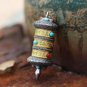 Ожерелья с подвесками в Нью-Йорке, ожерелье с вращающимся барабаном ручной работы, Тибет, тибетское колесо, высококачественное автомобильное ожерелье