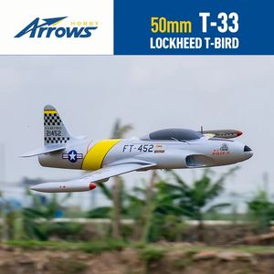 ElectricRC Самолет Blue Arrows RC Самолет 50 мм T33 T33 PNP Jet Радиоуправление Модель Хобби Парк самолетов Флаер Подарочные игрушки T 33 EPO Foam 231110