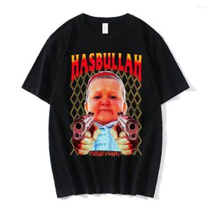 Мужские футболки, летняя мода, хлопковые футболки в русском стиле, футболка с рисунком Hasbulla, мужские и женские футболки с круглым вырезом и короткими рукавами, топы унисекс