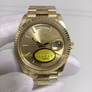 17 Color Real Foto reale 904L Orologi da uomo in acciaio da uomo Data 40mm 228238 Giallo Gold Glass Glass Champagne Dia