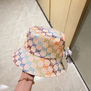 Luxus-Designer Bucket Hats Klassische Hüte mit breiter Krempe Farbspleißen Volldruck Brief Sonnenhüte Trend Reise Buckethats Hundert Hut Top-Level