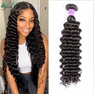 Парики для волос отдельные пучки Perruque Cheveux Humane Deep Wave Real Brazilian Plaing Non Remy Cheap Wholesale Sew в 230412