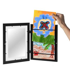 Picture Frames Artwork Display For Kids Front Opening Holds 50 Horizontal And Vertical 230411
