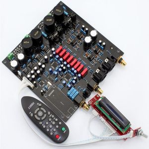 AK4497EQ *2 AK4118 soft control DAC decoder board with LCD display  Remote control ( Without AK4497 Chip and U8 Daughter card) Fobes