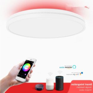 Freeshipping Modern Led Tavan Işığı RGB POTMING 48W/60W Uygulama WiFi Sesli Akıllı Kontrol Oturma Odası Yatak Odası Mutfak Tavan Lambası Erroxr