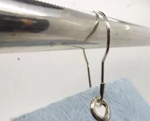 Yeni Paslanmaz Çelik Krom Duş Duş Banyosu Banyo Perde Yüzük Klipsi Kolay Glide Hooks FedEx Ücretsiz Nakliye Toptan