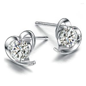 Brincos de garanhão 1 par de moda feminina jóias de coração macio bonito prata banhado a temperamentos acessórios