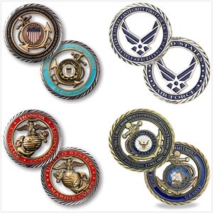 Sanat ve El Sanatları Birleşik Devletler Deniz Piyadeleri Sahil Güvenlik Hava Kuvvetleri Deniz Kuvvetleri Temel Değerler Meydan Okuma Madeni Para Askeri Koleksiyoncu Madalyonu