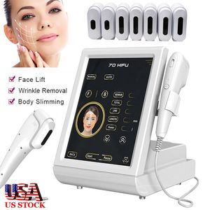 New 7D Hifu Machine Other Beauty Equipment Facial Lifting Wrinkle Removal Machine Eye Neck Face Body Slimming Shaping Anti-aging Ultrasonic with 7 Cartridges