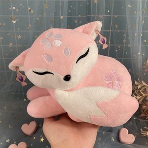 Oyun Genshin Etkisi Yae Miko Fox Peluş Toys Bebek Oyuncak Anime Fox Yaemiko Cosplay Props Yastık Dekorasyon Hediyeleri La604