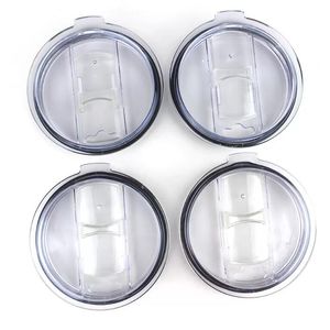 100pcs de copos de plástico transparentes tampa de tampa de tampa com tampa de chave deslizante para 20 carros de 30 oz canecas de cerveja Splash Splash Proof 20oz 30oz