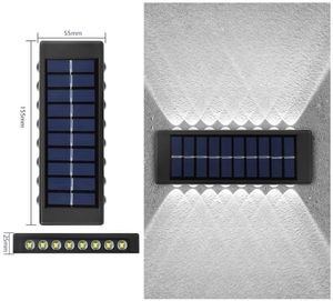 Настенные настенные лампы Солнечные настенные фонари вверх и вниз, 6 8 10 12 16 Светодиодный маленький солнечный шаг легкие водонепроницаемые, теплый белый нордический стиль освещение
