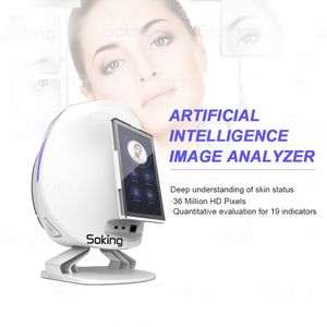 Profesyonel Gelişmiş Cilt Analizörü Yapay Yüz Tarayıcı Yüz Kamera Cilt Analizi Aisia Makinesi 3D Yüz Cilt Dedektörü Tarayıcı 15.6 inç ekran