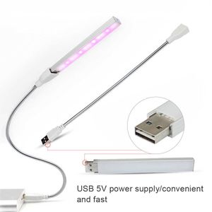 Grow Lights USB светодиодные растения выращивать светло -столовую лампу для роста растений дома внутренние растения теплицы цветочные семена выращивают палатку небольшие инструменты 5 В 3 Вт/14LEDS P230413