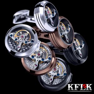 Manschettenknöpfe KFLK Schmuck Hemd Manschettenknopf für Herren Marke Manschettenknopf Uhr Mechanische Bewegung Manschettenknopf hochwertige Gäste 230412