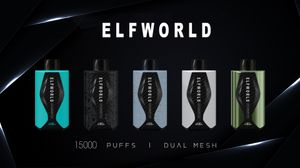 Elfworld siber araba tek kullanımlık E sigara 15000 puf vape kalem 20ml çift örgü bobin ön doldurulmuş kapsüller 750mAh şarj edilebilir pil