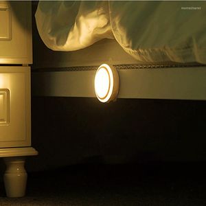 Gece Işıkları LED hareket Sensörü Işık Şarj Edilebilir Lamba Kablosuz Mutfak Yatak Odası Dolap Duvar Monte Vücut İndüksiyonu