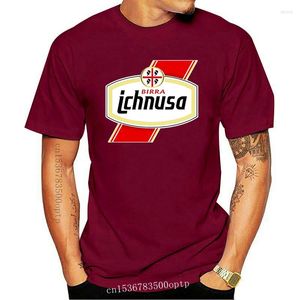 Camisetas masculinas ichnusa birra camiseta preta cerveja sardínia italy álcool