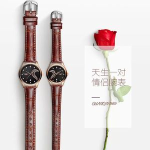 2023 GUANQIN креативные дизайнерские часы для мужчин и женщин, кожаный водонепроницаемый набор, тонкие часы с сетчатым ремнем, женские часы Relogio Feminino