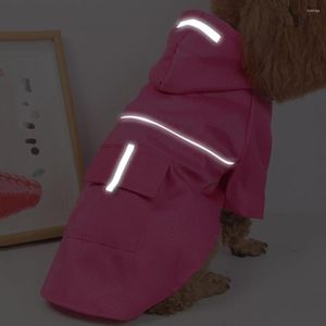 Собачья одежда прочная дождевая куртка отражающая полоса Водонепроницаемое тяга