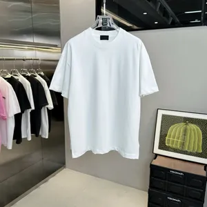 2024SS İlkbahar ve Yaz Yeni Yüksek Sınıf Pamuk Baskı Kısa Kol Yuvarlak Boyun Paneli T-Shirt Boyutu: M-L-XL-XXL-XXXL Renk: Siyah Beyaz D73FB