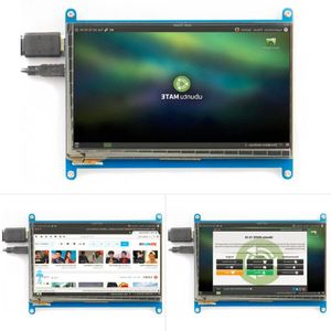 Freeshipping Rev21 Orijinal 7 inç LCD ekran modülü Ahududu ekranı için kapasitif dokunuş Ahududu turtası için ultra net 1024x600 hnmcw