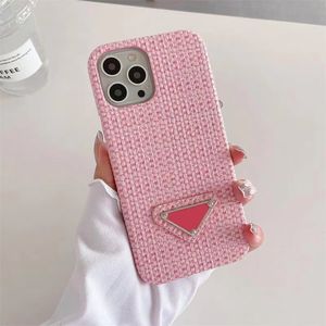 iPhone 13 11 Pro Max Designer Phone Case для Apple 14 15 XR XS 7 8 плюс роскошные схемы плетения PU Кожаный мобильный бампер для мобильных ячеек.