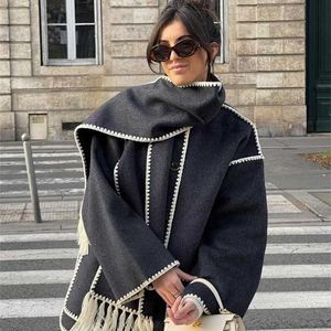 Tasarımcı Giysileri Moda Giysileri Kadın Yün Karışımları Kadınlar Splice Kaşmir Palto Sonbahar Kış Sıcak Sokak Giyim