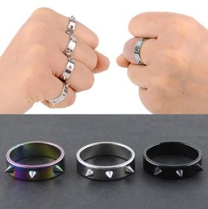 Модные кольца самообороны в стиле панк, готики, хип-хопа, кольцо из нержавеющей стали для мужчин и женщин, ювелирные изделия с шипами, подарки на вечеринку