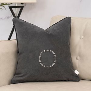 Kare Tasarımcı Yastık Kılıfı Mektubu Pamuk Yastık Kayması Yatak Ev Odası Dekor Kanepe Sandalye Çekim Turuncu Araç Kalın Yastık Yastığı Kapak Ins Moda JF002 E23