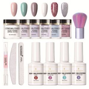 Nagel-Flash-Einweichpulver-Set, flüssiges System, transparentes Einweichsystem-Werkzeug, Acryl-Pulver-Set, lichtlos aushärtendes Nail-Art-Werkzeug