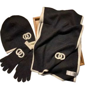 Luxury Cashmere Wool Hat, Scarf, and Gloves Set for Men & Women - Winter Fashion Accessories in Neutral Colors
