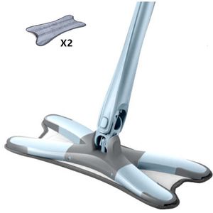 MOPS X-тип Ультрафийно-волокно швабры с 2 кусками ткани для швабры, заменяющей бесщеточную плоскую машину для очистки швабры вручную. Эквердирование домохозяйственных инструментов 230412