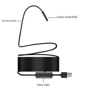 Бесплатная доставка mp4 Регулируемая 8-светодиодная автомобильная Wi-Fi USB 1200P инспекционная камера-бороскоп 8 мм объектив IP68 1 м Ikufv