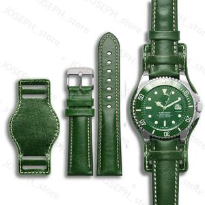 Outros acessórios de moda pulseira de couro genuíno 18mm 20mm 22mm relógio Strap WatchBand com relógios de pulso de tape