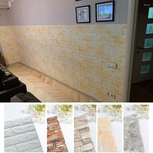 Duvar çıkartmaları 5pc 77 35cm köpük 3D tuğla yapışkan mutfak vintage paneller ev dekor oturma odası yatak odası ev banyo dekorasyon